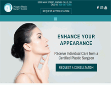 Tablet Screenshot of niagaraplasticsurgery.com
